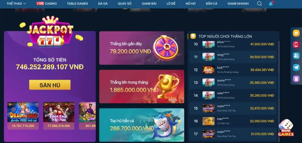 Đa dạng các loại game nổ hũ đổi thưởng tại WIN2026VN
